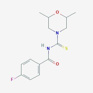 N-(2,6-dimethylmorpholine-4-carbothioyl)-4-fluorobenzamide