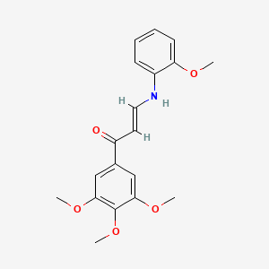 molecular formula C19H21NO5 B3961590 3-[(2-methoxyphenyl)amino]-1-(3,4,5-trimethoxyphenyl)-2-propen-1-one 