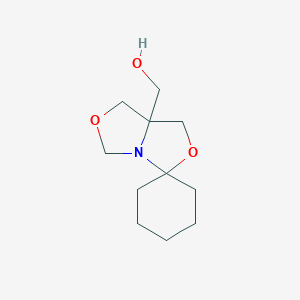 molecular formula C11H19NO3 B396163 7a-(hydroxymethyl)dihydrospiro[1H-[1,3]oxazolo[3,4-c][1,3]oxazole3,1'-cyclohexane] 