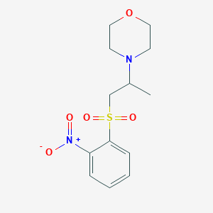 molecular formula C13H18N2O5S B3961645 4-{1-[(2-Nitrophenyl)sulfonyl]propan-2-yl}morpholine 