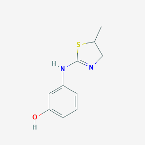 molecular formula C10H12N2OS B396166 3-[(5-Methyl-4,5-dihydro-1,3-thiazol-2-yl)amino]phenol 