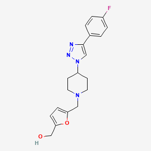 [5-({4-[4-(4-fluorophenyl)-1H-1,2,3-triazol-1-yl]-1-piperidinyl}methyl)-2-furyl]methanol trifluoroacetate (salt)