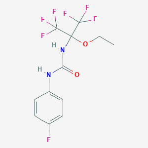 molecular formula C12H11F7N2O2 B396167 1-(2-Ethoxy-1,1,1,3,3,3-hexafluoropropan-2-yl)-3-(4-fluorophenyl)urea 