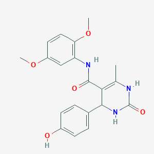 molecular formula C20H21N3O5 B3961670 N-(2,5-dimethoxyphenyl)-4-(4-hydroxyphenyl)-6-methyl-2-oxo-3,4-dihydro-1H-pyrimidine-5-carboxamide 