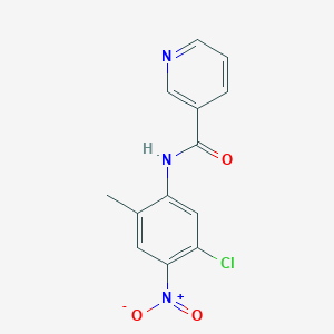 molecular formula C13H10ClN3O3 B3961697 N-(5-chloro-2-methyl-4-nitrophenyl)pyridine-3-carboxamide 