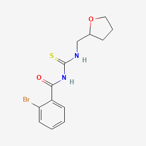 molecular formula C13H15BrN2O2S B3961701 2-bromo-N-{[(tetrahydro-2-furanylmethyl)amino]carbonothioyl}benzamide 