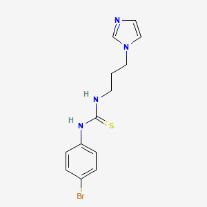 molecular formula C13H15BrN4S B3961732 1-(4-bromophenyl)-3-[3-(1H-imidazol-1-yl)propyl]thiourea 