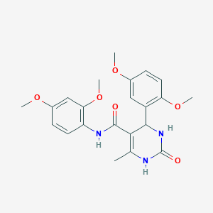 molecular formula C22H25N3O6 B3961747 N-(2,4-dimethoxyphenyl)-4-(2,5-dimethoxyphenyl)-6-methyl-2-oxo-1,2,3,4-tetrahydropyrimidine-5-carboxamide 