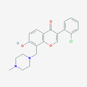 molecular formula C21H21ClN2O3 B3961767 3-(2-chlorophenyl)-7-hydroxy-8-[(4-methylpiperazin-1-yl)methyl]-4H-chromen-4-one 