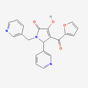 4-(furan-2-ylcarbonyl)-3-hydroxy-5-(pyridin-3-yl)-1-(pyridin-3-ylmethyl)-1,5-dihydro-2H-pyrrol-2-one