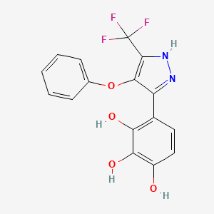 4-[4-phenoxy-5-(trifluoromethyl)-1H-pyrazol-3-yl]-1,2,3-benzenetriol