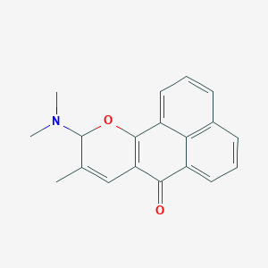 molecular formula C19H17NO2 B3961796 4-(dimethylamino)-5-methyl-3-oxatetracyclo[7.7.1.0(2),?.0(1)(3),(1)?]heptadeca-1(16),2(7),5,9(17),10,12,14-heptaen-8-one 