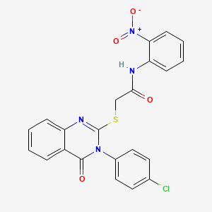 molecular formula C22H15ClN4O4S B3961801 2-{[3-(4-chlorophenyl)-4-oxo-3,4-dihydroquinazolin-2-yl]sulfanyl}-N-(2-nitrophenyl)acetamide CAS No. 499211-99-3