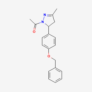 1-acetyl-5-[4-(benzyloxy)phenyl]-3-methyl-4,5-dihydro-1H-pyrazole