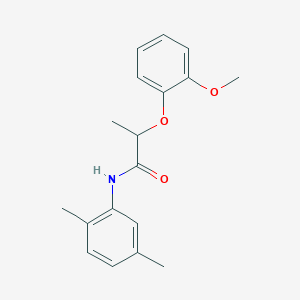 molecular formula C18H21NO3 B3961832 N-(2,5-dimethylphenyl)-2-(2-methoxyphenoxy)propanamide 