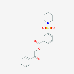 Phenacyl 3-(4-methylpiperidin-1-yl)sulfonylbenzoate