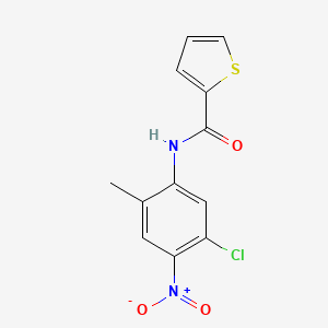 molecular formula C12H9ClN2O3S B3961916 N-(5-chloro-2-methyl-4-nitrophenyl)thiophene-2-carboxamide 