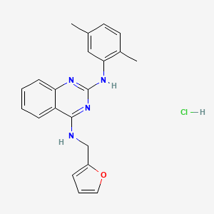 molecular formula C21H21ClN4O B3961929 2-N-(2,5-dimethylphenyl)-4-N-(furan-2-ylmethyl)quinazoline-2,4-diamine;hydrochloride 