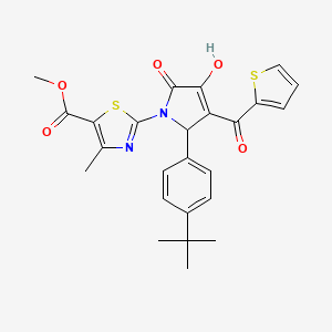 methyl 2-[2-(4-tert-butylphenyl)-4-hydroxy-5-oxo-3-(thiophen-2-ylcarbonyl)-2,5-dihydro-1H-pyrrol-1-yl]-4-methyl-1,3-thiazole-5-carboxylate