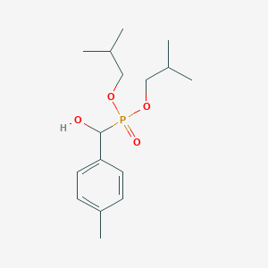 molecular formula C16H27O4P B3961964 Bis(2-methylpropoxy)phosphoryl-(4-methylphenyl)methanol 