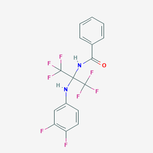 N-[1-(3,4-difluoroanilino)-2,2,2-trifluoro-1-(trifluoromethyl)ethyl]benzamide