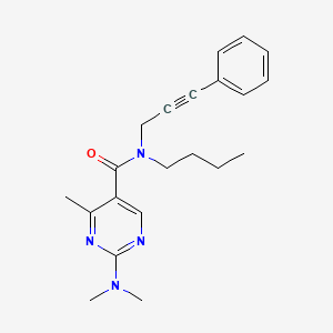 N-butyl-2-(dimethylamino)-4-methyl-N-(3-phenylprop-2-yn-1-yl)pyrimidine-5-carboxamide