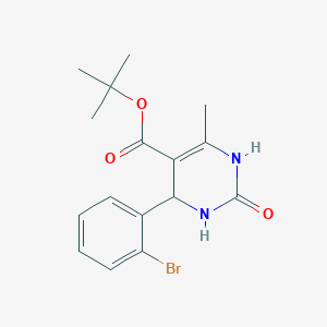 molecular formula C16H19BrN2O3 B3961982 tert-butyl 4-(2-bromophenyl)-6-methyl-2-oxo-3,4-dihydro-1H-pyrimidine-5-carboxylate 