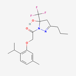 1-[(2-isopropyl-5-methylphenoxy)acetyl]-3-propyl-5-(trifluoromethyl)-4,5-dihydro-1H-pyrazol-5-ol