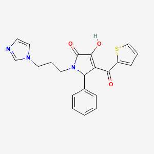 3-hydroxy-1-[3-(1H-imidazol-1-yl)propyl]-5-phenyl-4-(thiophen-2-ylcarbonyl)-1,5-dihydro-2H-pyrrol-2-one