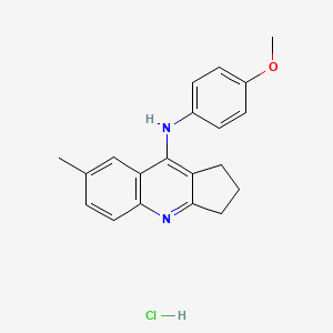 molecular formula C20H21ClN2O B3962013 N-(4-methoxyphenyl)-7-methyl-2,3-dihydro-1H-cyclopenta[b]quinolin-9-amine hydrochloride 