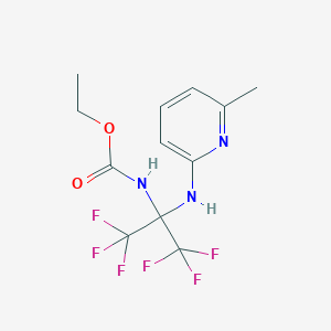 molecular formula C12H13F6N3O2 B396205 Ethyl 2,2,2-trifluoro-1-[(6-methyl-2-pyridinyl)amino]-1-(trifluoromethyl)ethylcarbamate 