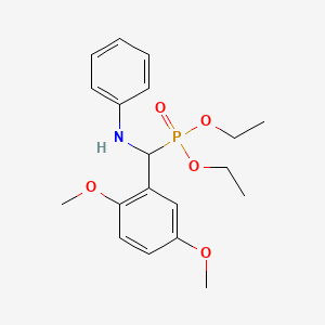 molecular formula C19H26NO5P B3962059 diethyl [anilino(2,5-dimethoxyphenyl)methyl]phosphonate 