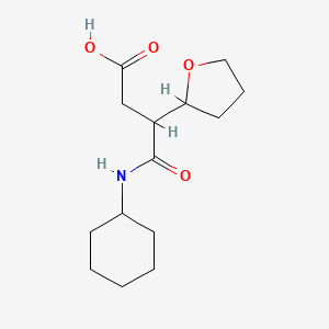 molecular formula C14H23NO4 B3962071 4-(cyclohexylamino)-4-oxo-3-(tetrahydro-2-furanyl)butanoic acid 