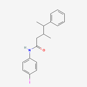 molecular formula C18H20INO B3962077 N-(4-iodophenyl)-3-methyl-4-phenylpentanamide 