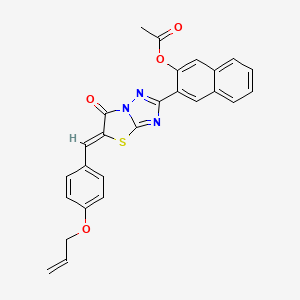 3-{5-[4-(allyloxy)benzylidene]-6-oxo-5,6-dihydro[1,3]thiazolo[3,2-b][1,2,4]triazol-2-yl}-2-naphthyl acetate