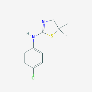 molecular formula C11H13ClN2S B396214 N-(4-Chlorophenyl)-5,5-dimethyl-4,5-dihydro-1,3-thiazol-2-amine 