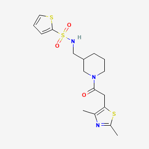 molecular formula C17H23N3O3S3 B3962149 N-({1-[2-(2,4-dimethyl-1,3-thiazol-5-yl)acetyl]-3-piperidinyl}methyl)-2-thiophenesulfonamide 