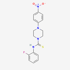 molecular formula C17H17FN4O2S B3962196 N-(2-fluorophenyl)-4-(4-nitrophenyl)piperazine-1-carbothioamide 