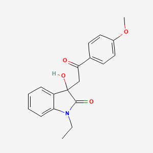 1-ethyl-3-hydroxy-3-[2-(4-methoxyphenyl)-2-oxoethyl]-1,3-dihydro-2H-indol-2-one