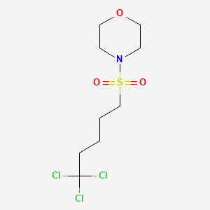 molecular formula C9H16Cl3NO3S B3962226 4-[(5,5,5-trichloropentyl)sulfonyl]morpholine 