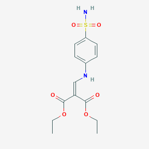 molecular formula C14H18N2O6S B396224 Diethyl 2-[(4-sulfamoylanilino)methylene]propanedioate CAS No. 93100-73-3