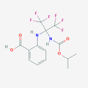 molecular formula C14H14F6N2O4 B396225 2-{[2,2,2-Trifluoro-1-[(isopropoxycarbonyl)amino]-1-(trifluoromethyl)ethyl]amino}benzoic acid CAS No. 256325-68-5