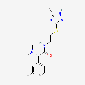 2-(dimethylamino)-2-(3-methylphenyl)-N-{2-[(3-methyl-1H-1,2,4-triazol-5-yl)thio]ethyl}acetamide