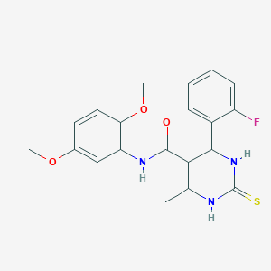 N-(2,5-dimethoxyphenyl)-4-(2-fluorophenyl)-6-methyl-2-sulfanylidene-3,4-dihydro-1H-pyrimidine-5-carboxamide