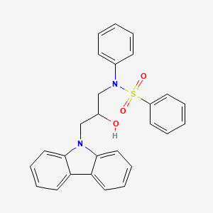 molecular formula C27H24N2O3S B3962268 N-[3-(9H-carbazol-9-yl)-2-hydroxypropyl]-N-phenylbenzenesulfonamide 