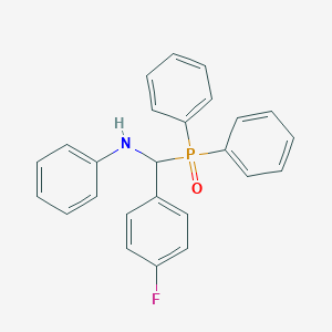 molecular formula C25H21FNOP B396228 N-[(diphenylphosphoryl)(4-fluorophenyl)methyl]aniline 