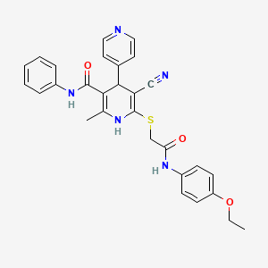 5-CYANO-6-({[(4-ETHOXYPHENYL)CARBAMOYL]METHYL}SULFANYL)-2-METHYL-N-PHENYL-1,4-DIHYDRO-[4,4'-BIPYRIDINE]-3-CARBOXAMIDE