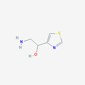 molecular formula C5H8N2OS B039623 2-Amino-1-(thiazol-4-yl)ethanol CAS No. 113732-76-6