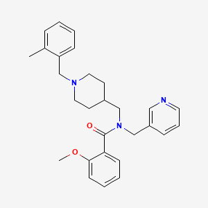 molecular formula C28H33N3O2 B3962302 2-methoxy-N-{[1-(2-methylbenzyl)-4-piperidinyl]methyl}-N-(3-pyridinylmethyl)benzamide 