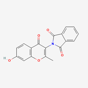 molecular formula C18H11NO5 B3962310 2-(7-hydroxy-2-methyl-4-oxochromen-3-yl)isoindole-1,3-dione CAS No. 87891-61-0